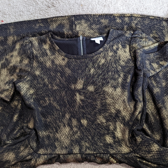 LuLaRoe Black/Gold Dress - Picture 3 of 5